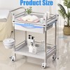 Rolling Utility Cart,Qiwey Medical Utility Cart with Drawers,3-Tier Esthetician Cart