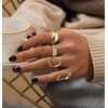 Florideco 10 PCS Chunky Gold Rings for Women Non Tarnish