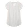 TASAMO Women Chiffon Blouse Round Neck Short Sleeve Top Shirts