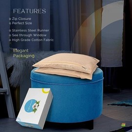 Mayatra's Organic Saree Storage Bags -100% Cotton Wardrobe Organizer For Storage - Saree Bag For Clothes Storage With Zipper -Saree Bag for Clothing Store (14 * 16 inches) (Pack Of 10)