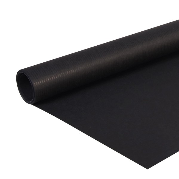 Clairefontaine 195729C - One Roll Kraft Laid Paper - Colour: Black - Dimensions: 10x0.70m - 65g - Gift Wrapping, DIY, Crafts