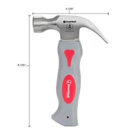 Mini Claw Hammer 8 Oz, Mini Hammer for At-Home Repairs, Tack Hammer, Small Hammer for Picture Hanging, Crafts, DIY Jobs, Gifts for Him, Gifts for Her, GreatNeck 79001