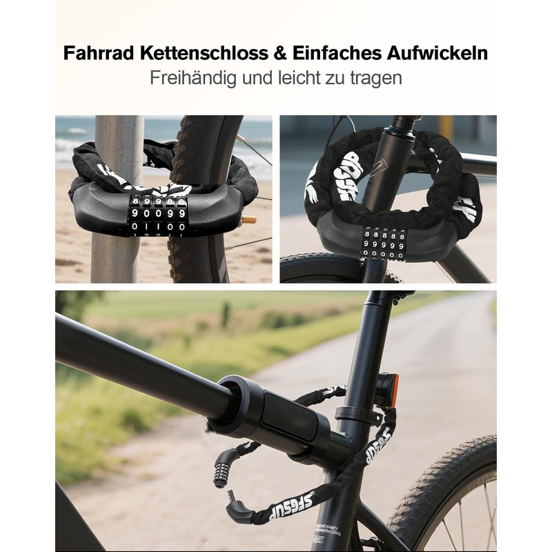 SFGSUP Bicycle Lock High Security Bicycle Lock Combination Lock with