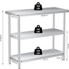 Stainless Steel Prep Table 36 x 14 inch, Heavy Duty