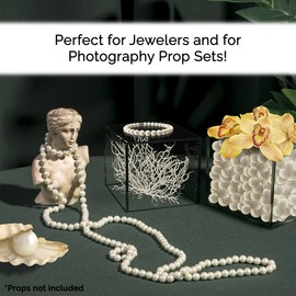 Food Riser for Buffet Table Clear Acrylic Square Box 4" Display Stand Hollow Bottom No Lid for Catering and Events No Assembly by Marketing Holders