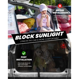 Car Tailgate Mosquito Net for SUV MPV,Quickwolf Car Camping Magnetic Mesh Screen Camping Tent Car Camping Accessories for Metal Tailgates(L-67-59Inch)