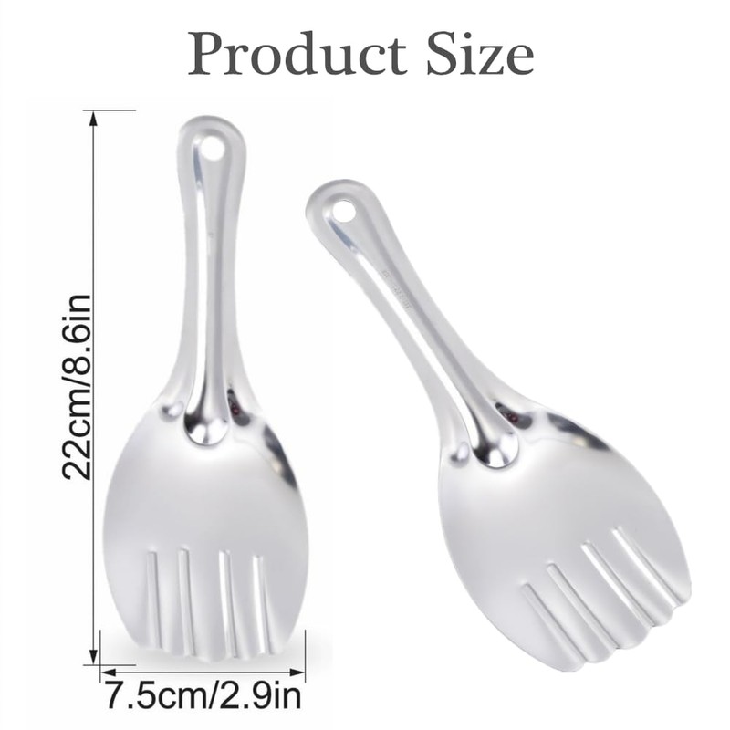2PCS Stainless Steel Rice Serving Spoon Rice Spoon Rice Serving