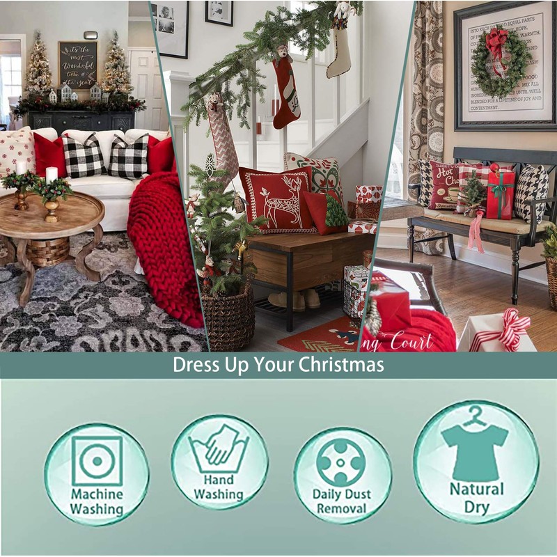 LORDTEX Deer & Snow Print Christmas Curtains for Living Room