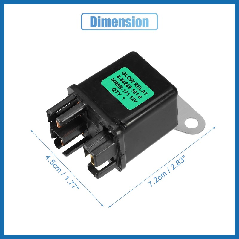A ABSOPRO No.8942481610/8942481610 Preheating Glow Plug Relay for Yanmar 12V