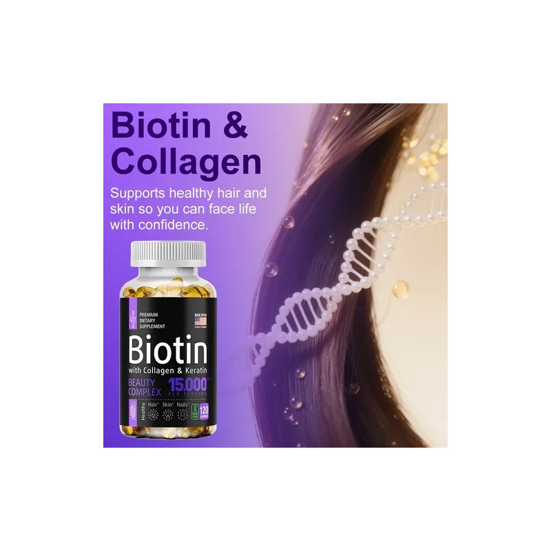 Cápsulas De Biotina Con Colágeno Y Queratina