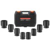 Large 3/4\" Drive 6-Point 8-Piece Metric Spindle Nut Socket Set