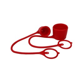 1/2" body Hydraulic Quick Coupler Rubber Caps Plug Set - For Flat Face Skid Steer Coupling Fittings - Fits Bobcat Standard Size Couplers Set (1)