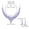 BriLove Women's Wedding Bridal Jewelry Set Austrian Crystal Teardrop Cluster