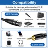XLR-Kabel, 3,5 mm Klinkenstecker, Stereo, weiblich auf Mini-TRS-Klinkenstecker, für Camcorder,