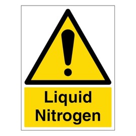 V Safety Liquid Nitrogen - Portrait 200 x 300mm - 3mm Aluminium Composite Safety Sign