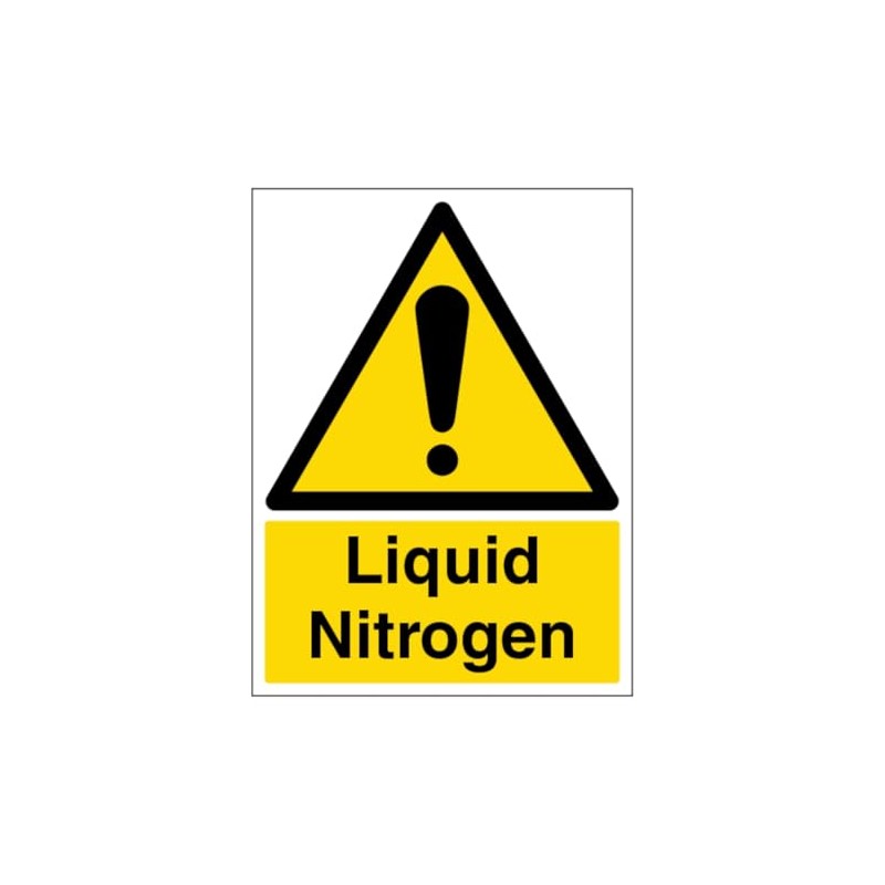 V Safety Liquid Nitrogen - Portrait 200 x 300mm -