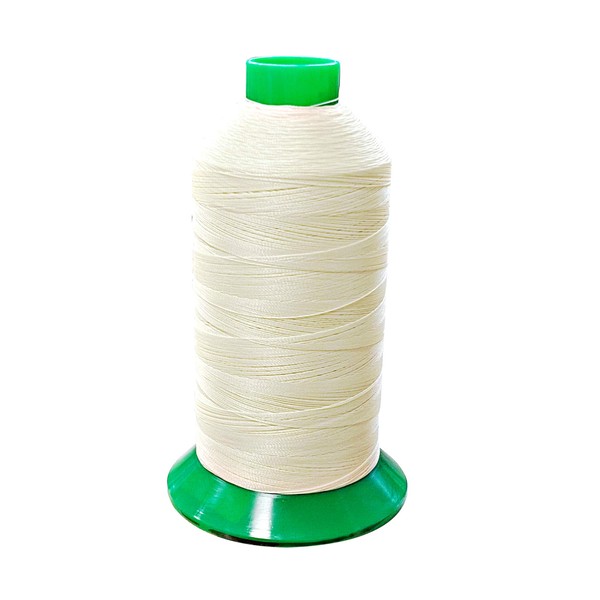 KCHEX Natural/White UVR Bonded Polyester Upholstery Thread T-90 Outdoor/Awning/Marine