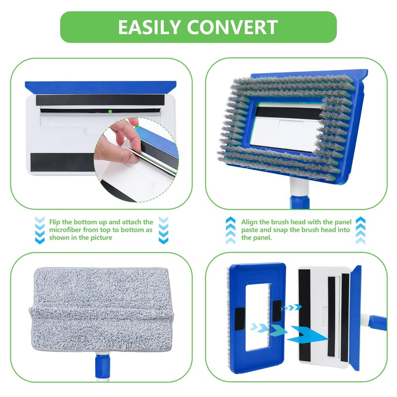Baseboard Cleaner Tool with Long Handle,Wall Cleaner Mop with Extendable