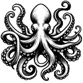 Dopetattoo Tattoo design 6 Sheets Temporary Tattoos Octopus Temporary tattoo Neck Arm Chest