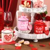 Nitial 3 Pcs Valentine Day Tiered Tray Decoration Ceramic Canister
