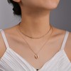 Dervivea Punk Layered Cowrie Shell Pendent Necklace Ocean Cowrie Necklace