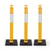 (3 Pack) BATTIFE Delineator Post with Base 45 ", Yellow