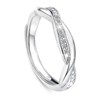 925 Sterling Silver Ring, Forever Linked Adjustable Crossover Thumb Silver