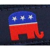 Country Club Prep GOP Elephant Leather Tab Belt in Navy