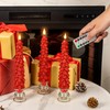 Homemory 3 Pcs Christmas Tree Candles with Remote, Waxy Flameless