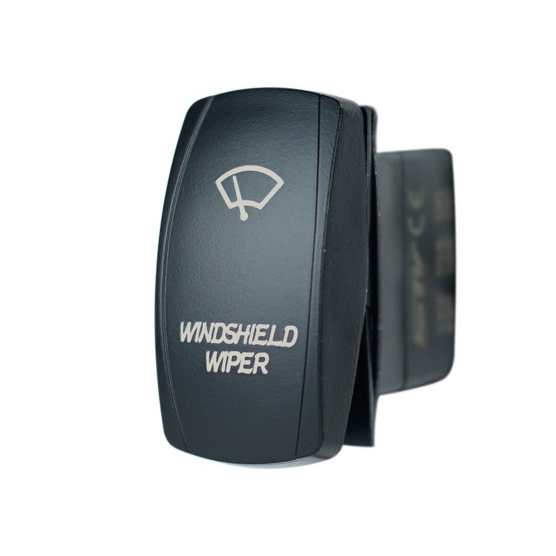 Laser Backlit Green Rocker Switch Windshield Wiper 20A 12V On/Off