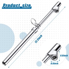 Tallew 1 Pack Dual Head Tire Pressure Gauge Heavy Duty Air Pressure Tire Gauge for Auto Truck Car RV Van Gage Range 10-150PSI, 1-10Bar (Silver)