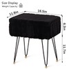 Wimarsbon Storage Ottoman, Vanity Stools with Metal Legs, 16.5" x