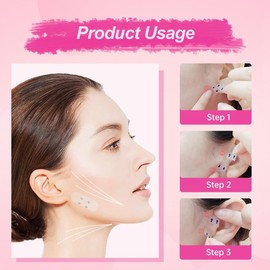 Cinta invisible para lifting facial, actualización 2025, 120 unidades, cinta invisible para lifting facial, cinta para el cuello, herramientas de maquillaje instantáneo para lifting facial, ojos, cuello, papada, piel flácida (240pcs)