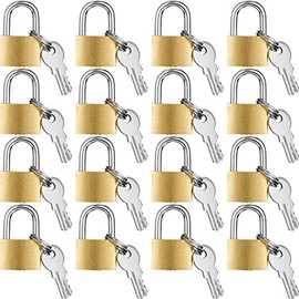 Hotop Mini Candado Cerraduras Pequeñas de Latón Macizo 1.25 Pulgadas con 3 Llaves para Candado de Equipaje, Mochila, Casillero de Gimnasio, Candado para Maleta, Juego de Correspondencias de Aula