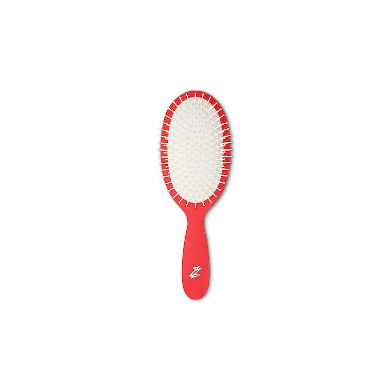FuzzFighters Detangling Oval Cushion Brush, Red