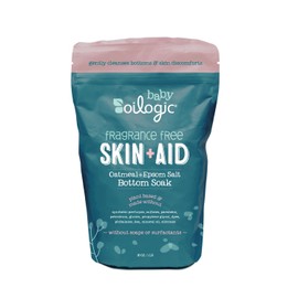 Oilogic Baby Essentials Oatmeal Epsom Salt Bath Soak, Skin & Aid - Fragrance-Free Bath Salts Gently Cleanses & Oatmeal Soothes Skin Discomforts Paraben-Free Epsom Salts for Soaking