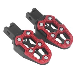 Reposapiés Universal de Aluminio para Motocicleta, Pedal de Reposapiés Trasero a Prueba de Decoloración, Compatible con Motocicletas le y Confiable (Rojo)