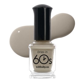 With Shan 60 second nail polish, M022 gray chiffon, 9ml, 1 pc / 위드샨 60초 매니큐어, M022그레이쉬폰, 9ml, 1개