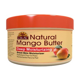 OKAY | 100% Natural Mango Butter | For All Hair Textures & Skin Types | Restores Elasticity & Replenishes Moisture | Deep Conditioning & Hydration | With Shea Butter | 7 Oz