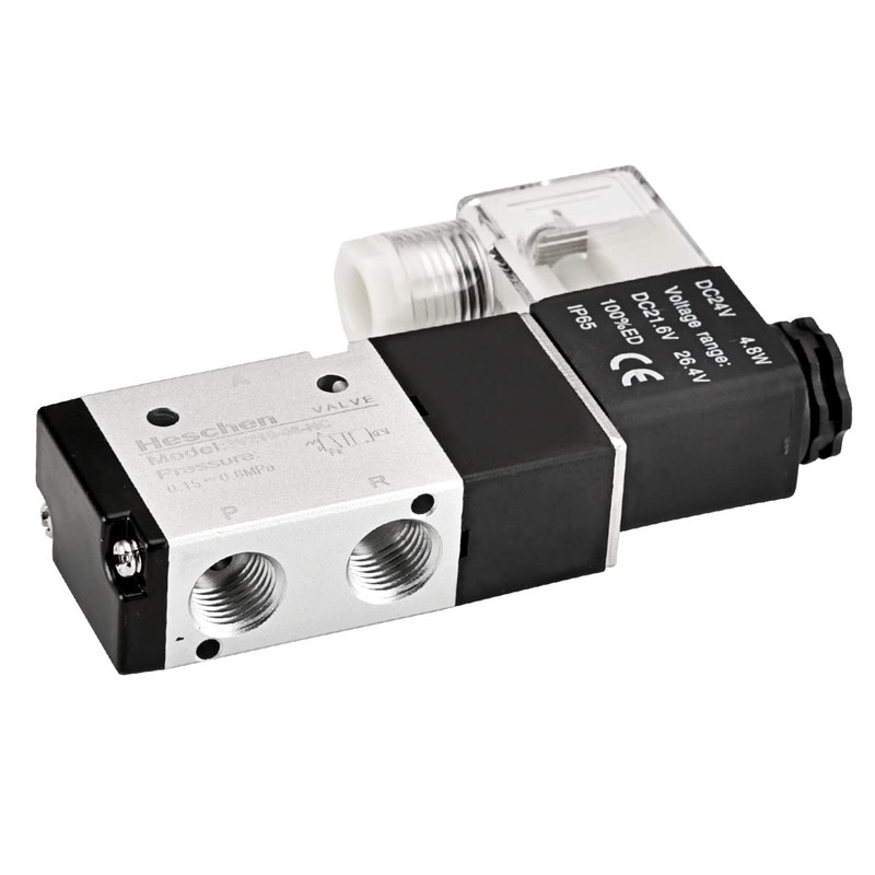 Heschen Electrostatic Solenoid Valve, 3V210-08, 24VDC, 4.8W PT1/4, 3/2-Way, CE