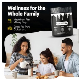 Healthy Vitamins Grass-Fed Bovine Colostrum Powder – Gut Health & Immune Support Supplement | Natural IgG Superfood for Leaky Gut, Muscle Recovery & Wellness | Pure, Unflavored, 30 Servings