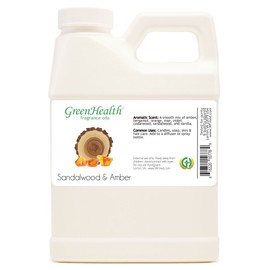 16 fl oz Sandalwood & Amber Fragrance Oil (Plastic Jug w/Cap) - GreenHealth