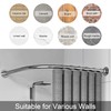 Riyidecor Corner Curved Shower Curtain Rod (29.5-37.4" x 29.5-37.4"), Stretchable