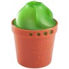 Hutzler Herb-Eze Stripper and Freezer Storage Container, Green/Orange
