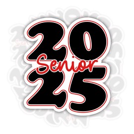 SODAVA (3Pcs) Senior 2025 Stickers, Class of 2025 Stickers, Graduation 2025 Stickers, Senior Stickers, School Graduate Teacher Gift for Hard Hat, Laptop, Car, Bike, Sticker 3x4 inch