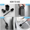 BVL BVL Toilet Brush and Holder Black Toilet Bowl Brush