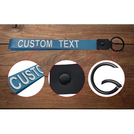 QIMAMADE - Llavero personalizado con correa de muñeca para llaves, llavero personalizado, correa de muñeca para llave de coche, tarjeta de identificación, teléfono