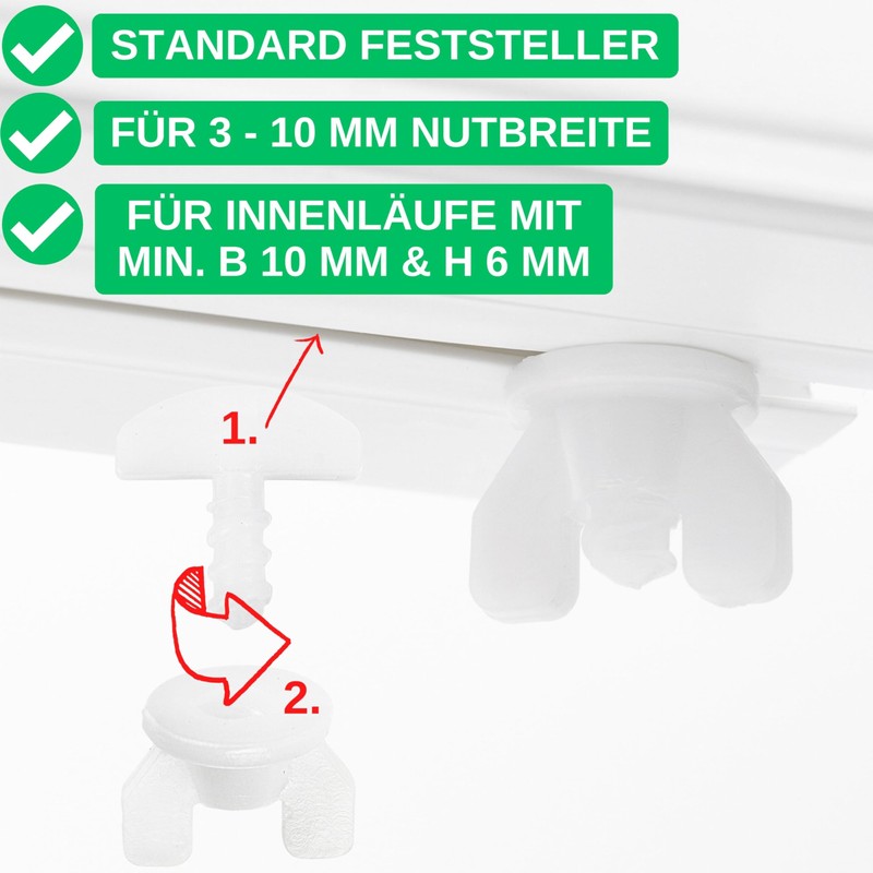 Curtain Gliders for Inner Track Rails, Pack of 128, with