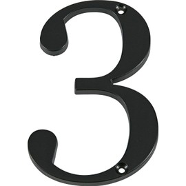 Distinctions 843143 Black Flush-Mount 4-Inch House Number 3