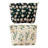 2 Gänseblümchen -Make -Up -Taschen, Bestickte Kosmetaschen, Süße Und Einfache